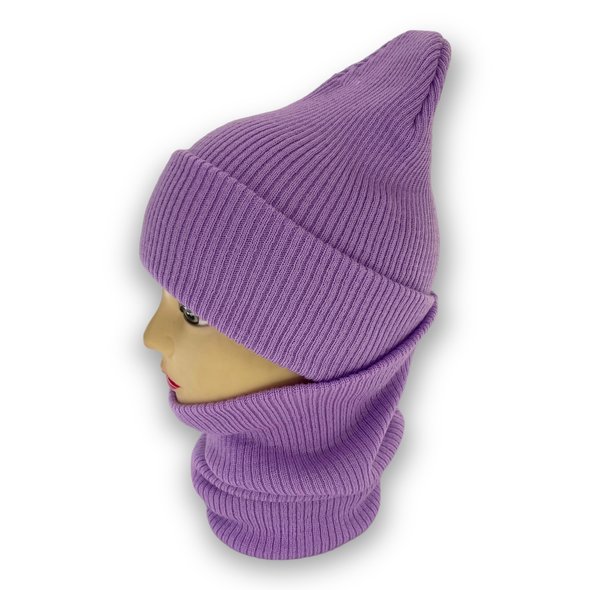 Детская зимняя шапка и шарф  для девочка, р. 50-52