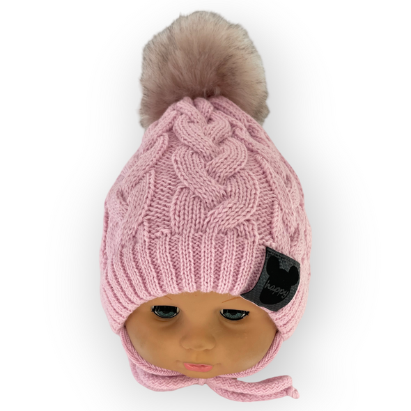 Дитячий зимовий комплект шапка і шарф для дівчинки, р. 48-50