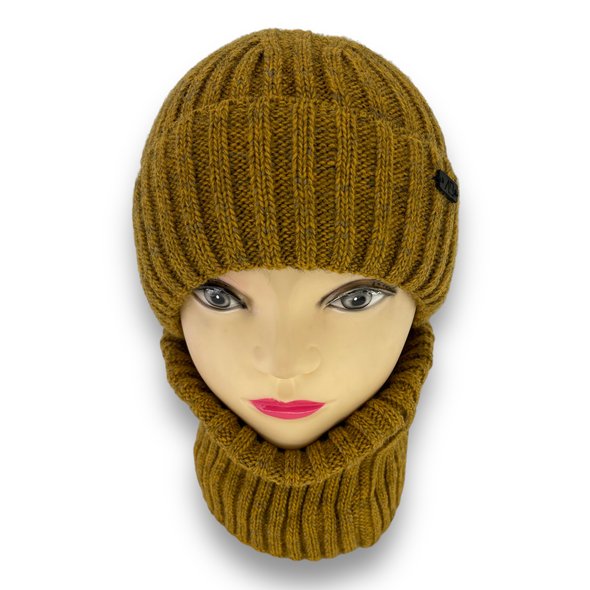 Дитячий зимовий комплект шапка і шарф-сну одинарний для хлопчика, р. 50-52