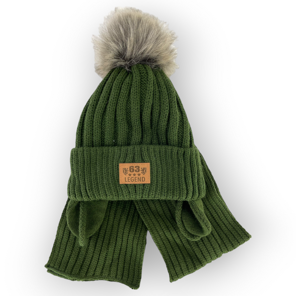 Дитячий зимовий комплект шапка і шарф для хлопчика, р. 44-46