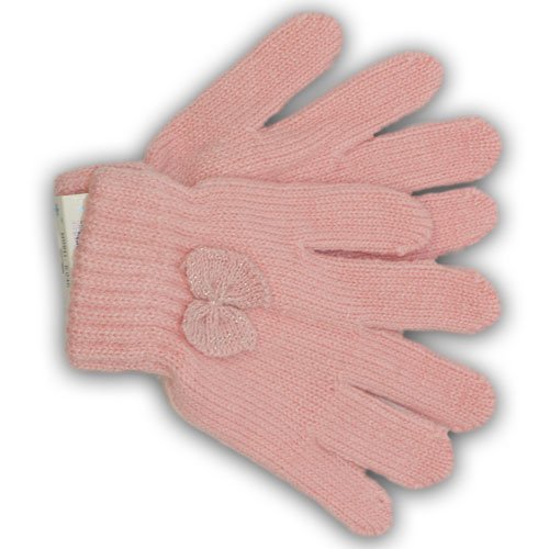 Перчатки одинарные с ниткой люрекс для девочек, р. 16 (9-10 лет)
