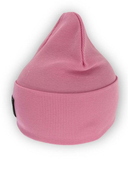Детская трикотажная шапочка с отворотом (одинарная) для девочки