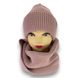 Детский зимний комплект шапка и шарф-снуд  для девочки, р. 54-56