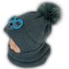 Вязаная шапочка детская и шарф (хомут), код. Q17