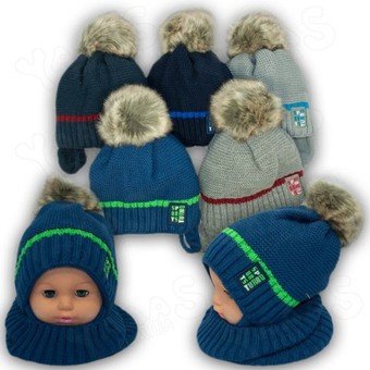 Детский комплект шапка и шарф хомут, A1003F