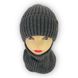 Детский зимний комплект шапка и шарф-снуд для мальчика, р. 54-56
