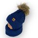 Детский зимний комплект шапка и шарф для мальчика, р. 48-50