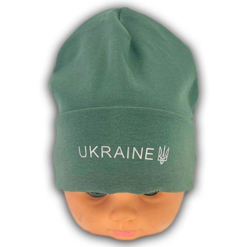 Одинарная трикотажная шапочка с отворотом