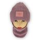 Детский зимний комплект шапка и шарф-снуд для девочки, р. 52-54