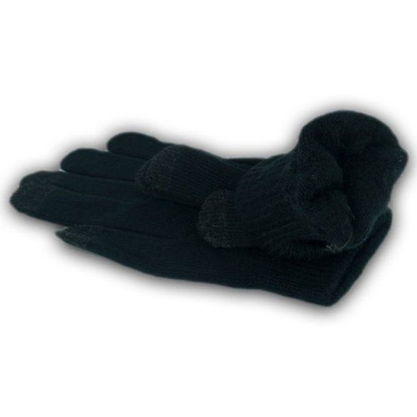 Перчатки одинарные с начесом , с эфектом Touch Screen, р. 20 см