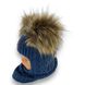 Детская зимняя шапк-капора для мальчика, р. 44-46