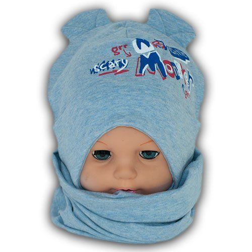 Шапка трикотажная и хомут для мальчика